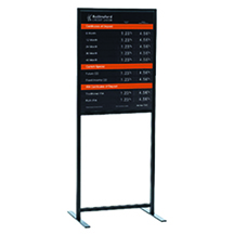 COMBO - Sturdy Black Floor Stand with 22w x 28h Rate Display