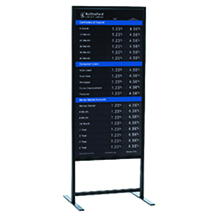 COMBO - Sturdy Black Floor Stand with 22w x 48h Rate Display